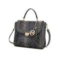 thumbnail image 1 of MKF Collection Lilli Women's Satchel Bag, Snake Vegan Leather Handbag By Mia K. - Charcoal, 1 of 7