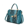 thumbnail image 1 of MKF Collection Lilli Women's Satchel Bag, Snake Vegan Leather Handbag By Mia K. - Turquoise, 1 of 7