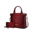 thumbnail image 1 of MKF Collection Liora Women's Tote Bag with Wallet, Croc Embossed Vegan Leather Handbag Purse by Mia K - Red, 1 of 7
