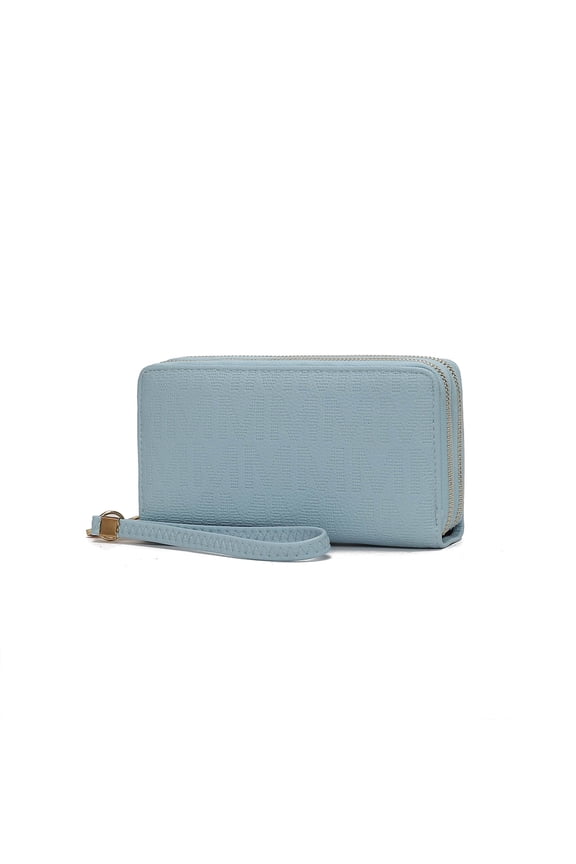 Lisbette Signature Wristlet Wallet for Women's, Handbag Purse by Mia K - Light Blue