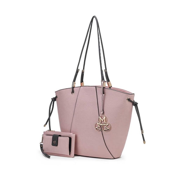 MKF Collection Liv Women's Tote Bag & Wristlet Wallet Set Stylish Vegan Leather Fashion and Casual Handbag Now J’OMOR by Mia
