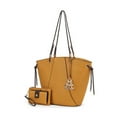 thumbnail image 1 of MKF Collection Liv Women's Tote Bag & Wristlet Wallet Set – Stylish Vegan Leather Fashion and Casual Handbag Mia K - Yellow, 1 of 8