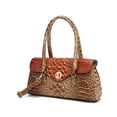 thumbnail image 1 of MKF Collection Liviana Shoulder Bag Women’s Medium Handbag Croc-Embossed Vegan Leather by Mia K-Brown, 1 of 7