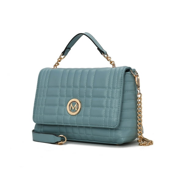 MKF Collection Lola Quilted Vegan Leather Women’s Shoulder Bag by Mia K- Denim
