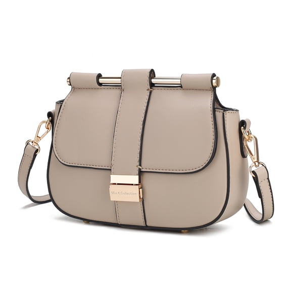 MKF Collection Londyn Vegan Leather Women's Shoulder Bag, Trendy Crossbody Purse Handbag by Mia K - Taupe