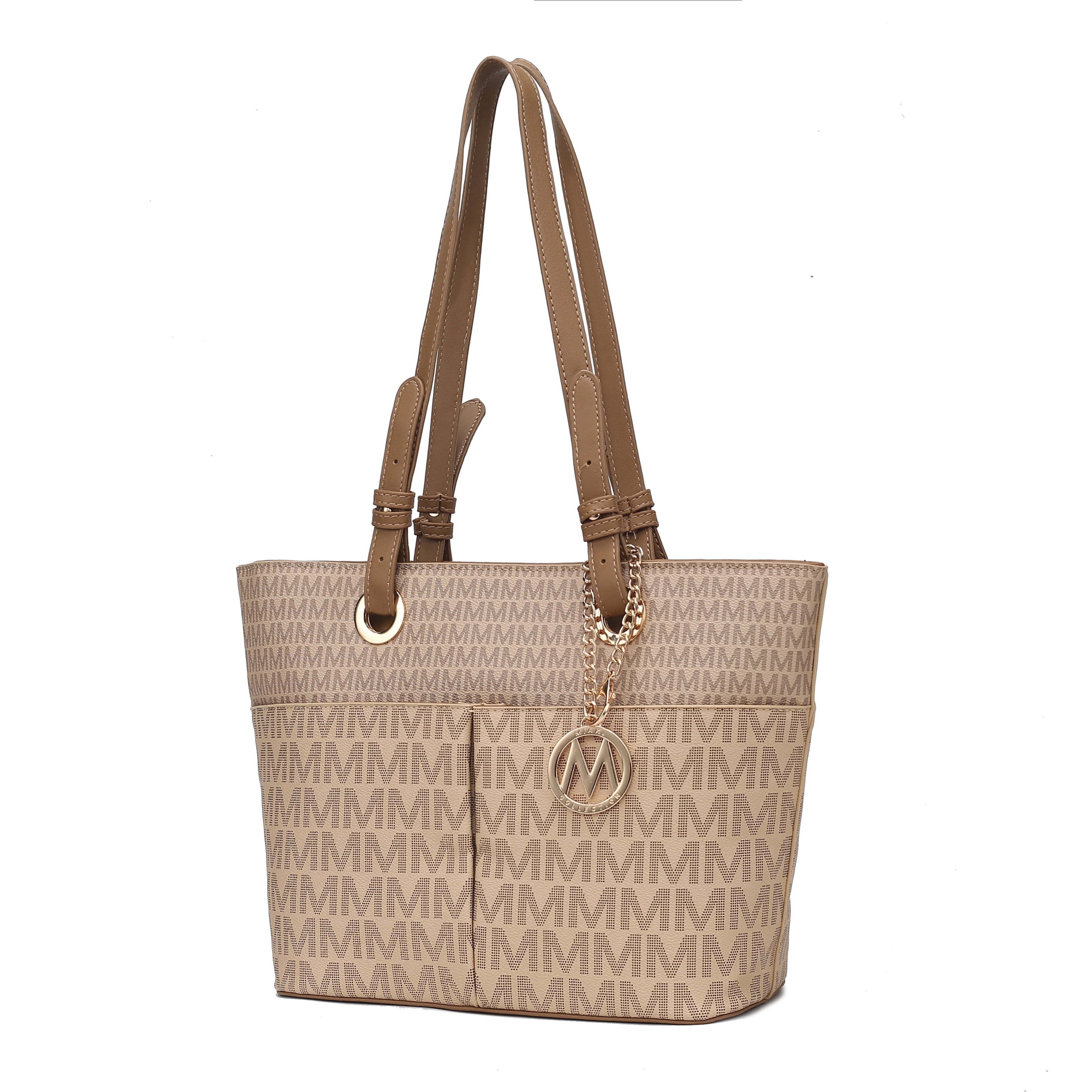 MKF Collection Lori Women's Tote Bag,Vegan Leather Shoulder Bag Female Handbag Purse by Mia K - Beige