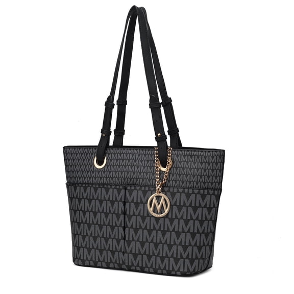 MKF Collection Lori Women's Tote Bag,Vegan Leather Shoulder Bag Female Handbag Purse by Mia K - Black