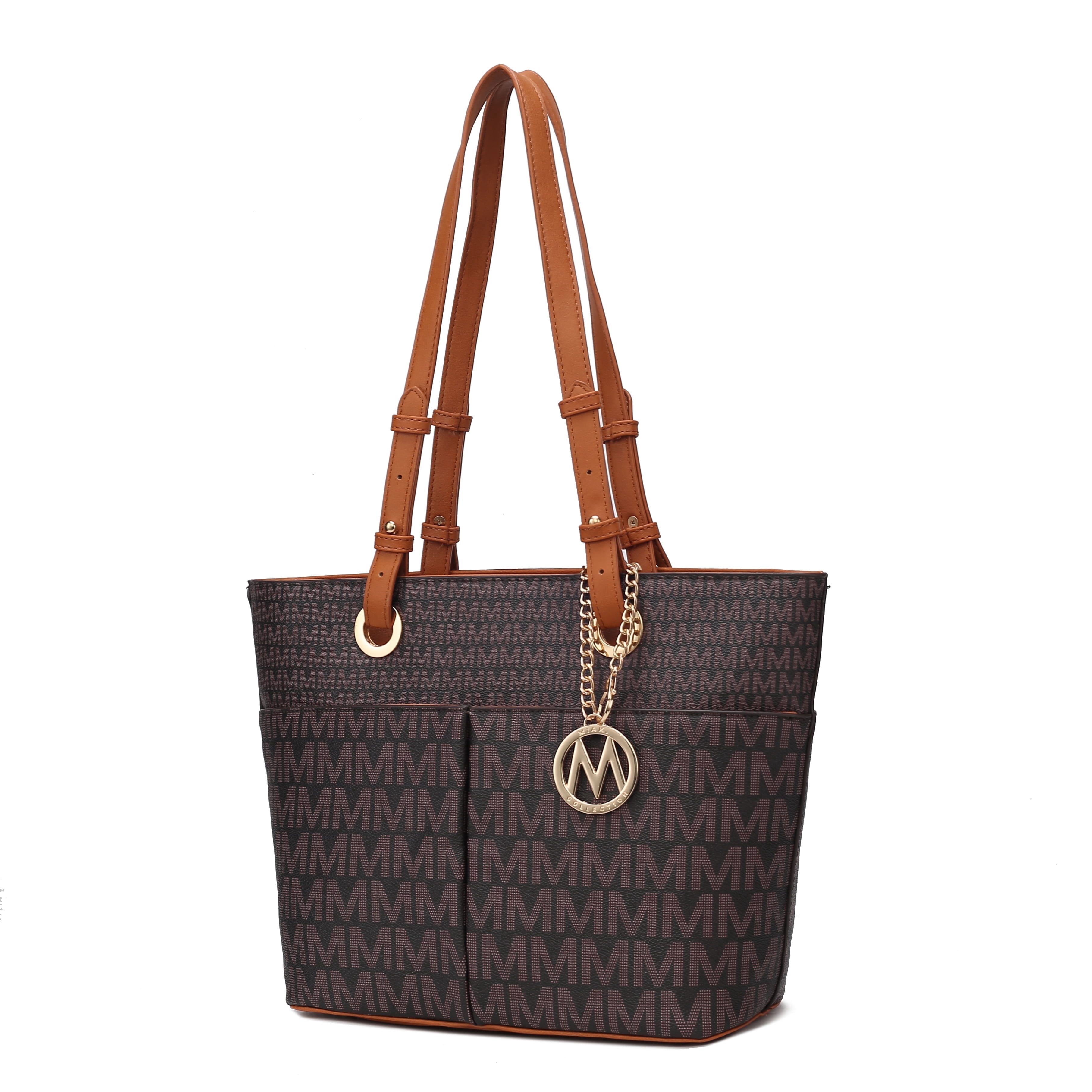 MKF Collection Lori Women's Tote Bag,Vegan Leather Shoulder Bag Female Handbag Purse by Mia K - Brown