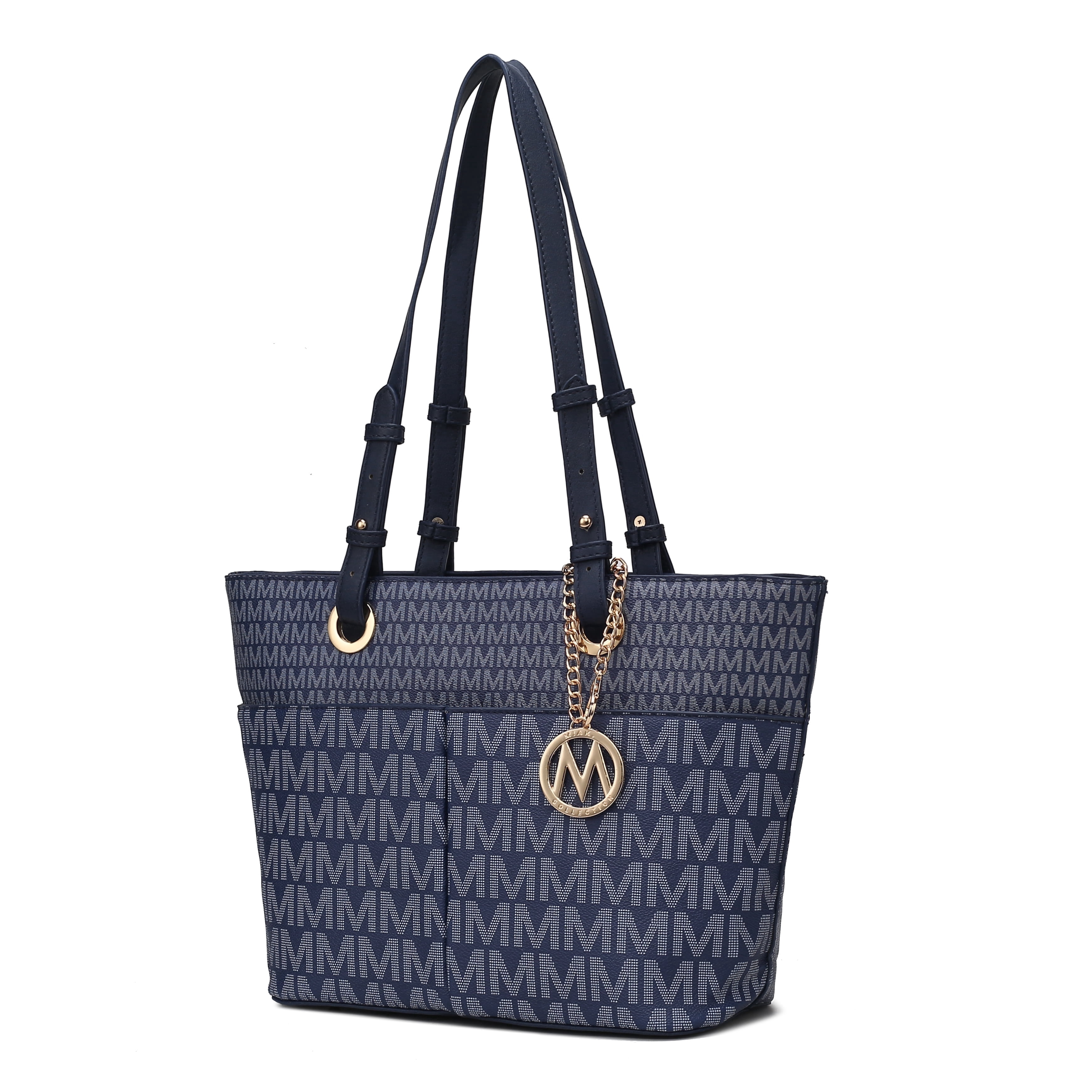 MKF Collection Lori Women's Tote Bag,Vegan Leather Shoulder Bag Female Handbag Purse by Mia K - Navy