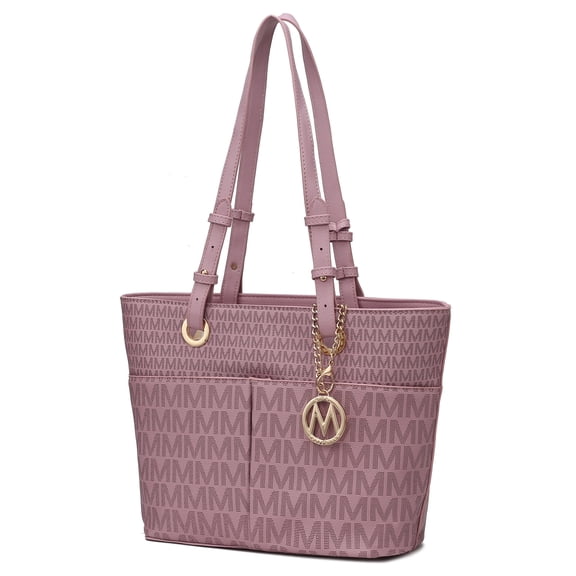 MKF Collection Lori Women's Tote Bag,Vegan Leather Shoulder Bag Female Handbag Purse by Mia K - Purple