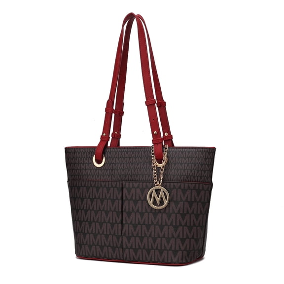 MKF Collection Lori Women's Tote Bag,Vegan Leather Shoulder Bag Female Handbag Purse by Mia K - Red