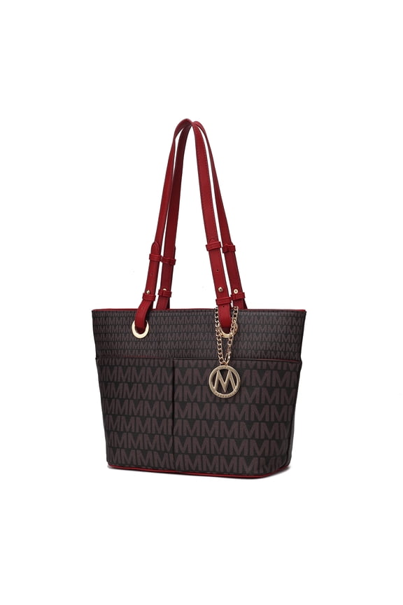 Lori Women's Tote Bag,Vegan Leather Shoulder Bag Female Handbag Purse by Mia K - Red