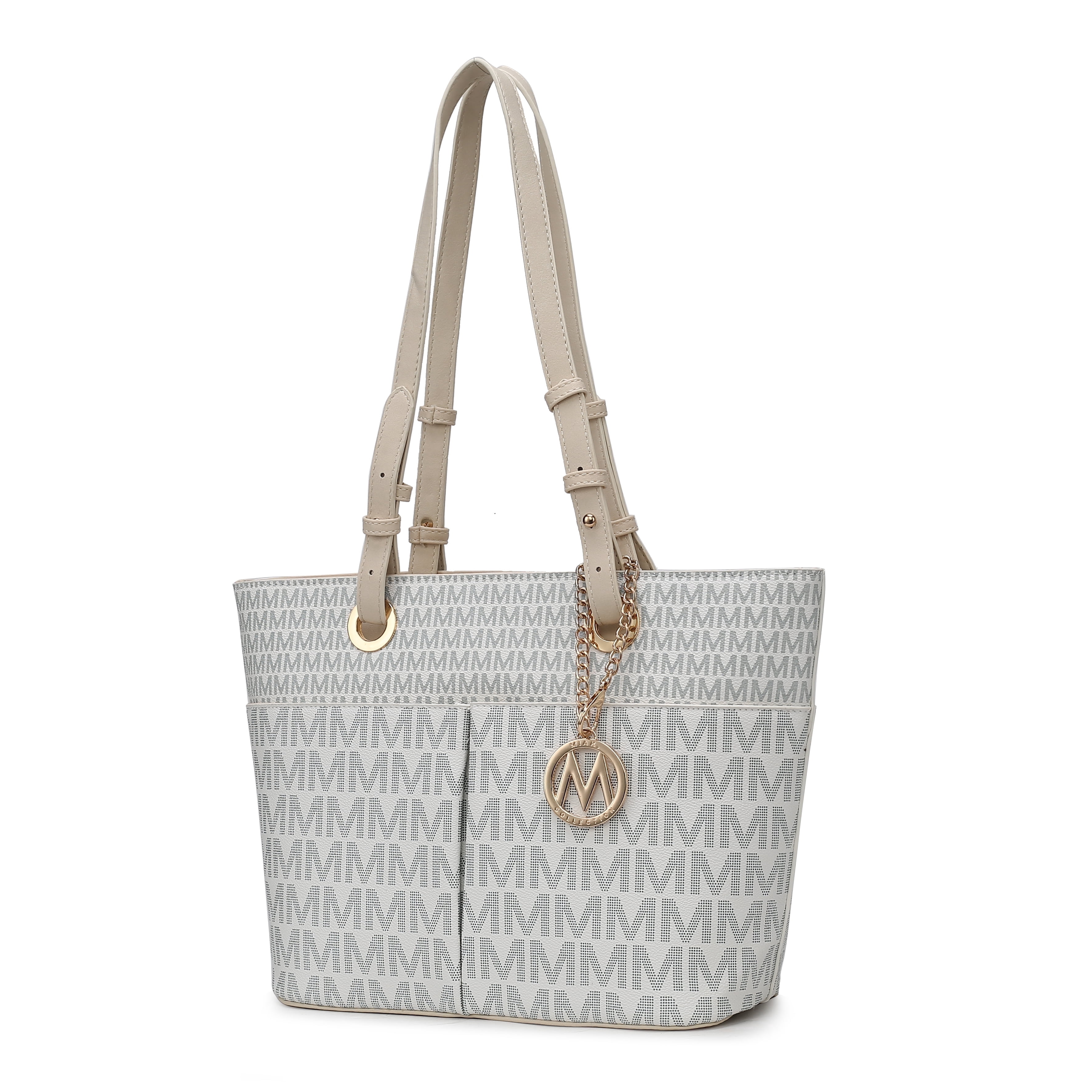 MKF Collection Lori Women's Tote Bag,Vegan Leather Shoulder Bag Female Handbag Purse by Mia K - White