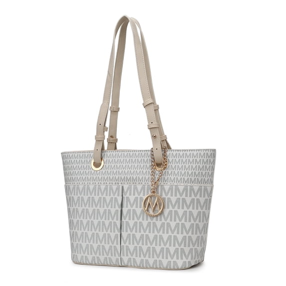MKF Collection Lori Women's Tote Bag,Vegan Leather Shoulder Bag Female Handbag Purse by Mia K - White