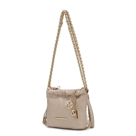 MKF Collection Loriana Women's Quilted Tote Chic Vegan Leather Bag with Spacious Design by Mia K - Beige