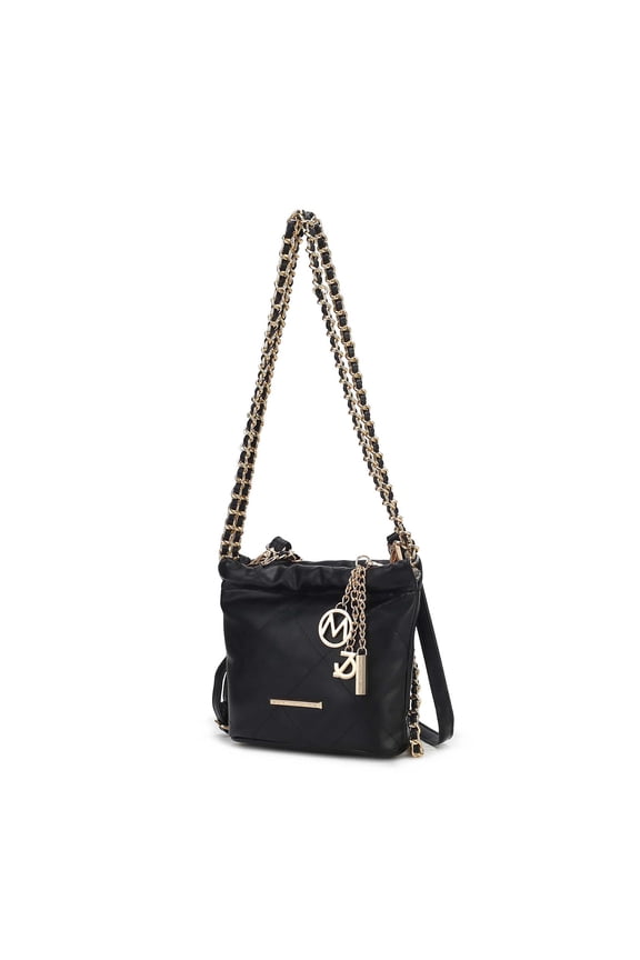 Loriana Women's Quilted Tote Chic Vegan Leather Bag with Spacious Design by Mia K - Black