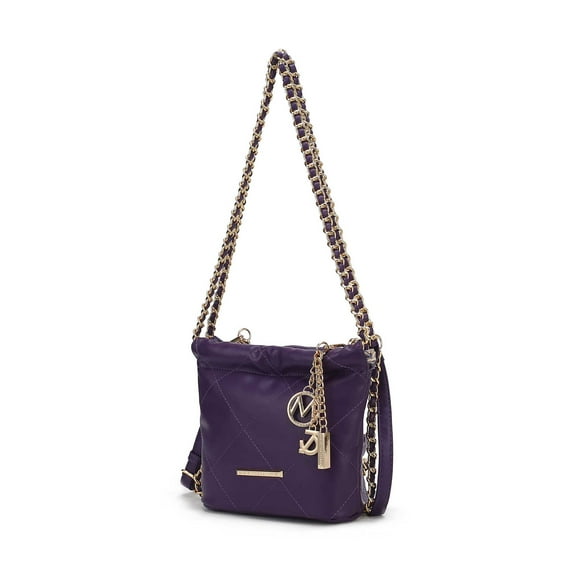 MKF Collection Loriana Women's Quilted Tote Chic Vegan Leather Bag with Spacious Design by Mia K - Purple