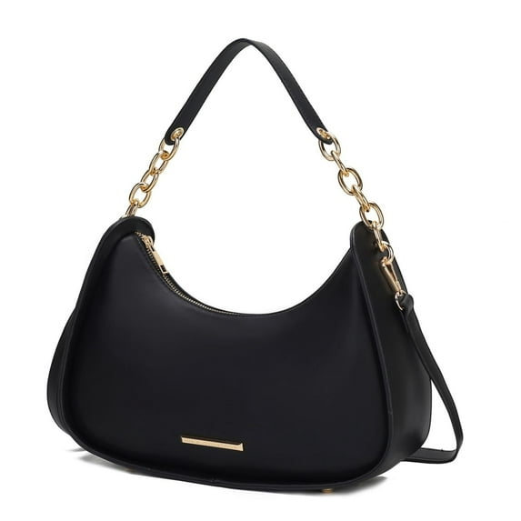 MKF Collection Lottie Vegan Leather Women's Hobo Bag, Shoulder Purse Handbag by Mia K. - Black