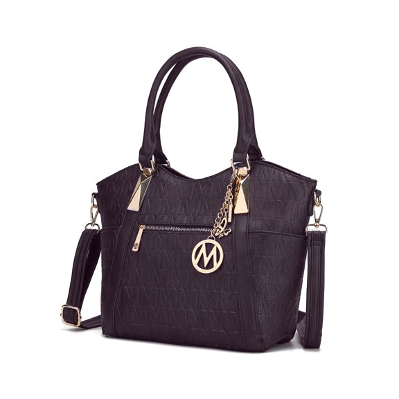 MKF Collection Lucy Women's Tote Bag, Crossbody Bag Vegan Leather Shoulder Bag Hanbag Purse by Mia K -Purple