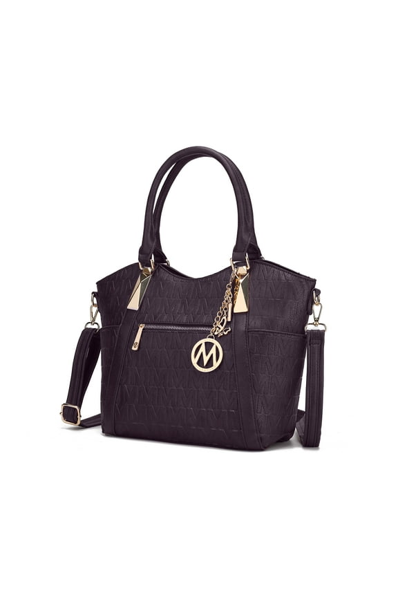 Lucy Women's Tote Bag, Crossbody Bag Vegan Leather Shoulder Bag Hanbag Purse by Mia K -Purple