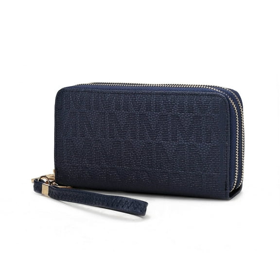 MKF Collection Lisbette Signature Wristlet Wallet for Women's, Handbag Purse by Mia K - Navy