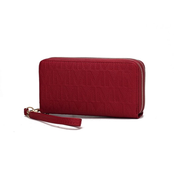 MKF Collection Lisbette Signature Wristlet Wallet for Women's, Handbag Purse by Mia K - Red