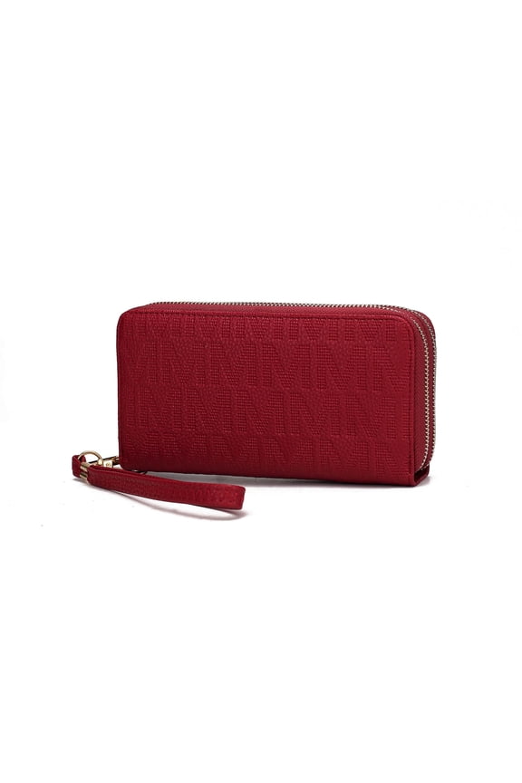 Lisbette Signature Wristlet Wallet for Women's, Handbag Purse by Mia K - Red