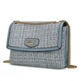 thumbnail image 1 of MKF Collection Mackenzie Tweed Vegan Leather Women's Shoulder Bag, Stylish Hobo Purse Handbag by Mia K - Light Blue, 1 of 8