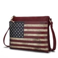 thumbnail image 1 of MKF Collection Madeline Womens Crossbody Bag American Patriotic Vegan Leather Shoulder Bag USA Flag Burgundy Handbags Purse by Mia K, 1 of 7