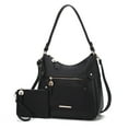 thumbnail image 1 of MKF Collection Maeve Vegan Leather Women's Shoulder Bag & Wristlet Pouch, Modern Hobo Purse Handbag by Mia K - Black, 1 of 8