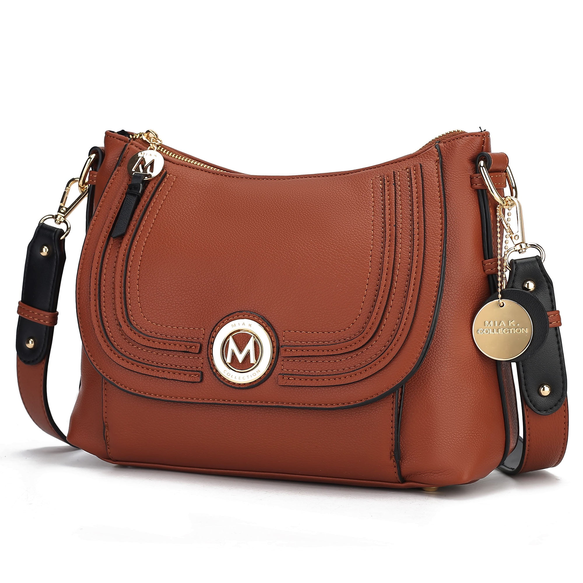 MKF Collection Vegan Leather Crossbody Bag - With Card Holder & Pouch Set, Adjustable Strap, 8.2x4in - View #2