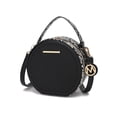 thumbnail image 1 of MKF Collection Mallory Vegan Leather Women's Crossbody Bag, Elegant Mini Satchel Purse Handbag by Mia K - Black, 1 of 8