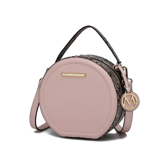 MKF Collection Mallory Vegan Leather Women's Crossbody Bag, Elegant Mini Satchel Purse Handbag by Mia K - Blush