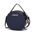 thumbnail image 1 of MKF Collection Mallory Vegan Leather Women's Crossbody Bag, Elegant Mini Satchel Purse Handbag by Mia K - Navy, 1 of 10