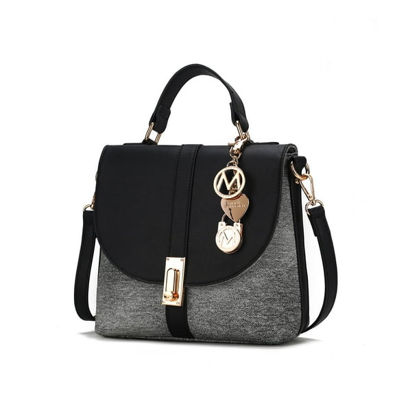 MKF Collection Maren Vegan Leather Handbag Women’s Shoulder Bag by Mia K- Black