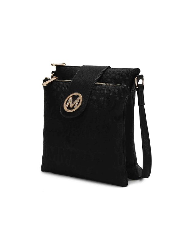 Marietta Women's Crossbody Bag, Signature Shoulder Bag Handbag by Mia K. - Black