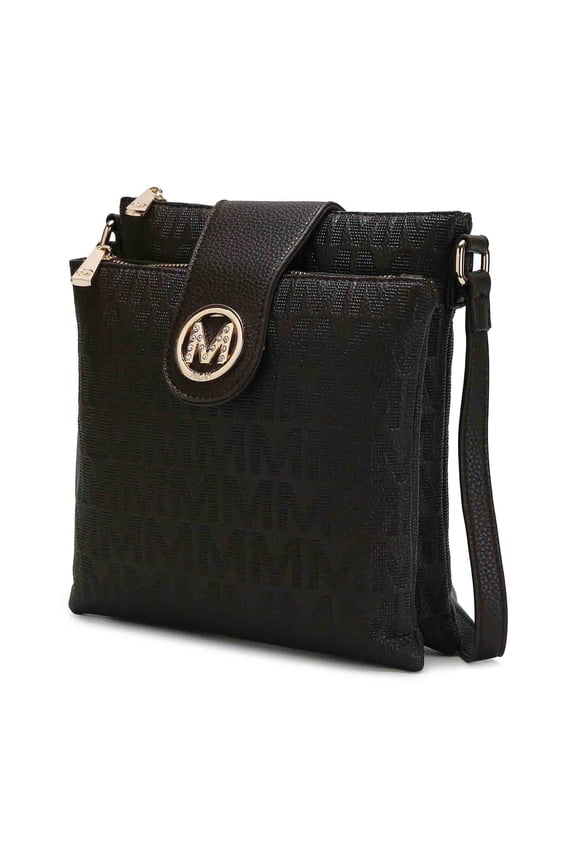 Marietta Women's Crossbody Bag, Signature Shoulder Bag Handbag by Mia K. - Chocolate