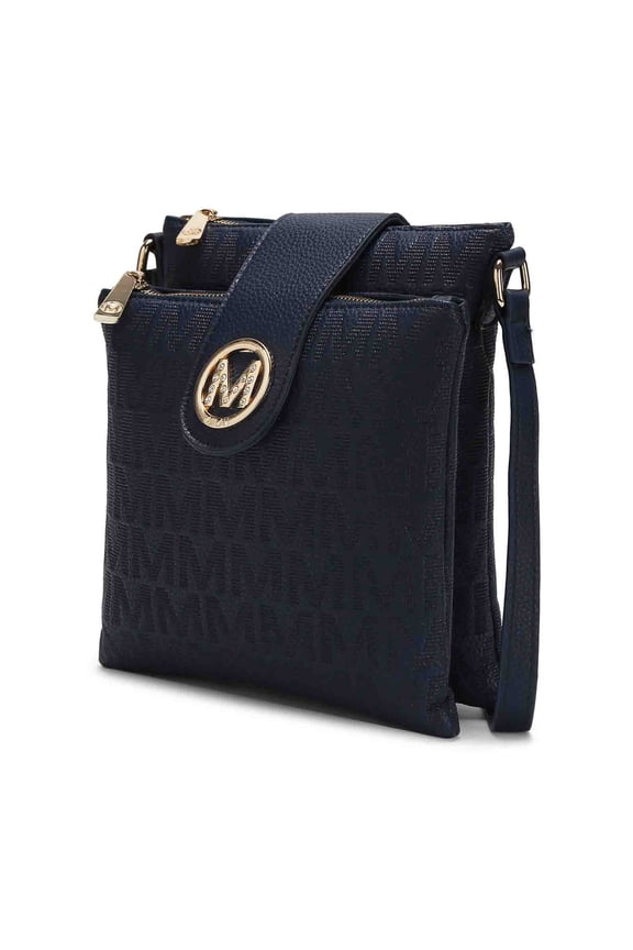 Marietta Women's Crossbody Bag, Signature Shoulder Bag Handbag by Mia K. - Navy