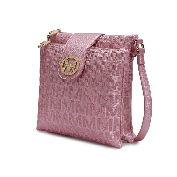MKF Collection Marietta Women's Crossbody Bag, Signature Shoulder Bag Handbag by Mia K. - Pink