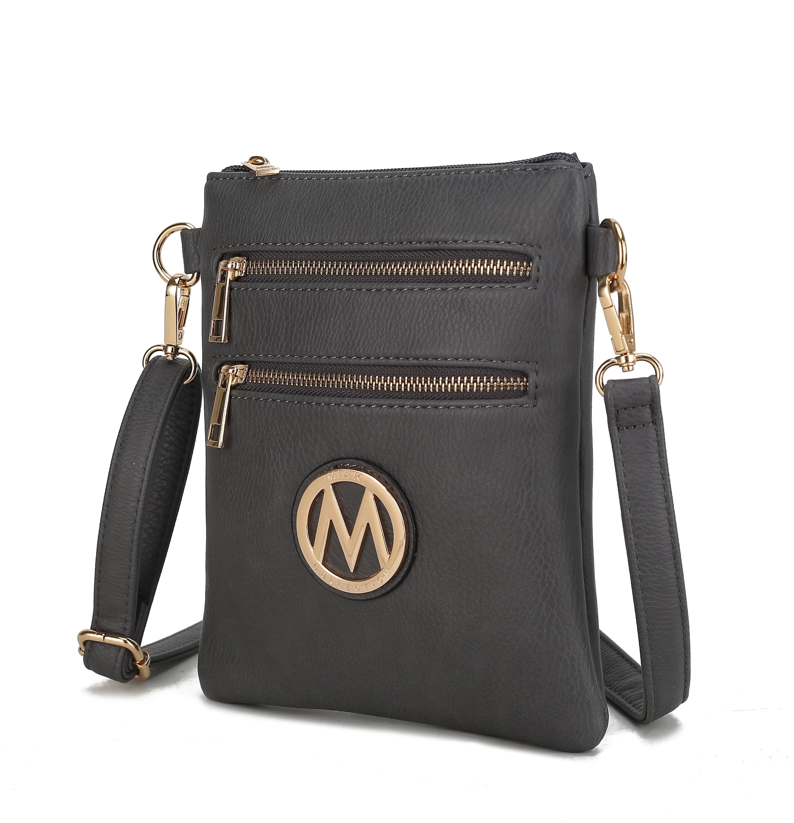 MKF Collection Medina Women Crossbody Bag,Vegan Leather Shoulder Bag Purse Handbag by Mia K - Charcoal