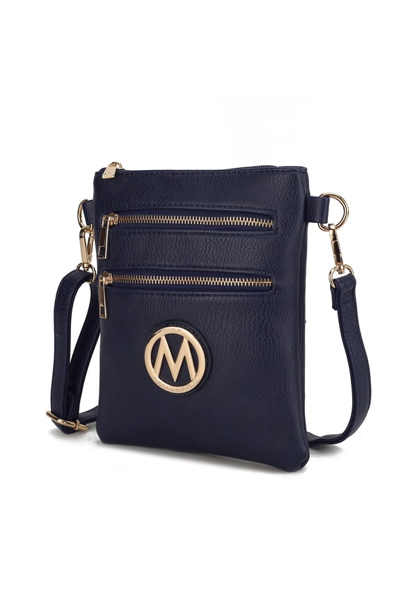 Medina Women Crossbody Bag,Vegan Leather Shoulder Bag Purse Handbag by Mia K - Navy