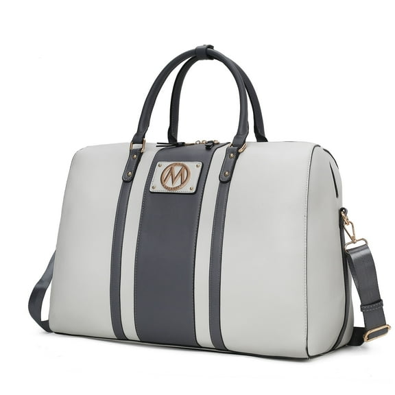 MKF Collection Melissa Women Duffle Bag, Crossover Purse Handbag Fashion Travel by Mia K - Light Gray