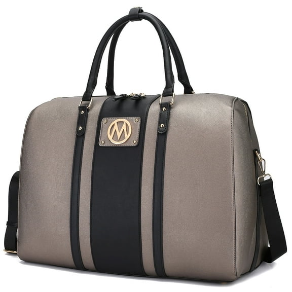 MKF Collection Melissa Women Duffle Bag, Crossover Purse Handbag Fashion Travel by Mia K - Pewter