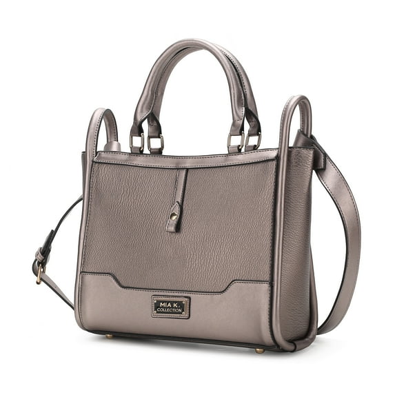 MKF Collection Melody Women Tote Bag, Vegan Leather Shoulder Bag Handbag Purse By Mia K - Pewter Silver