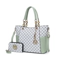 thumbnail image 1 of MKF Collection Merlina Women's Tote Bag & Wallet,Circular Print Vegan Leather Handbag 2pcs Set by Mia K, 1 of 9