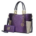 thumbnail image 1 of MKF Collection Merlina Women’s Tote Bag with Wallet,Crocodile Vegan Leather Handbag 2Pcs Set by Mia K - Violet Light Gray, 1 of 8
