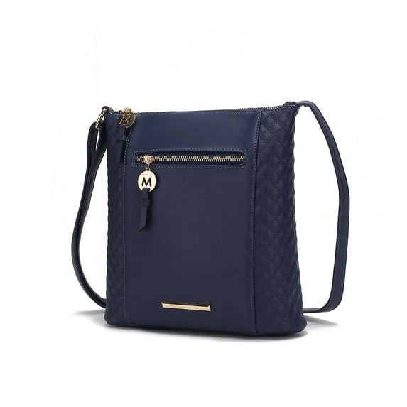 MKF Collection Miranda Women's Crossbody Bag Vegan Leather Shoulder Bag Daily Handbag by Mia K. - Navy