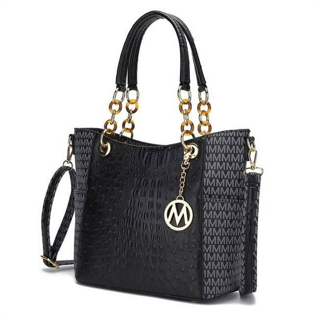 MKF Collection Miriam  Vegan Leather Women's Signature Tote Handbag by Mia K. - Black