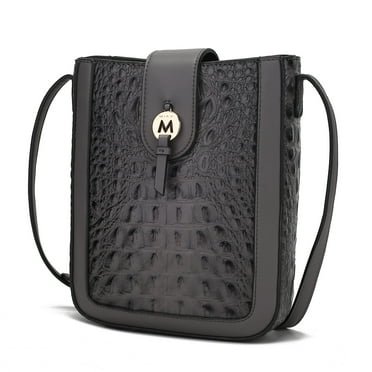 MKF Collection Molly Women Crossbody Bag Vegan Leather Handbag Crossover by Mia K - Charcoal Gray