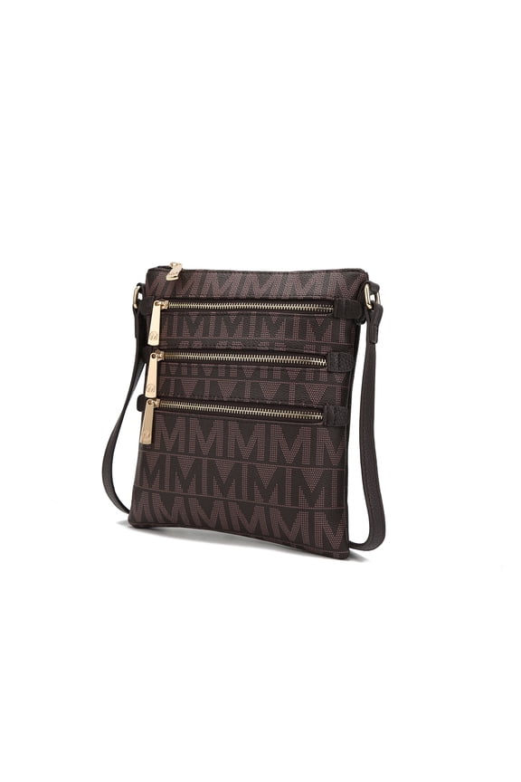 Mya Vegan Leather Women's Crossbody Bag Handbag by Mia K - Chocolate